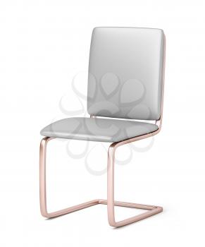 Modern dining chair on white background