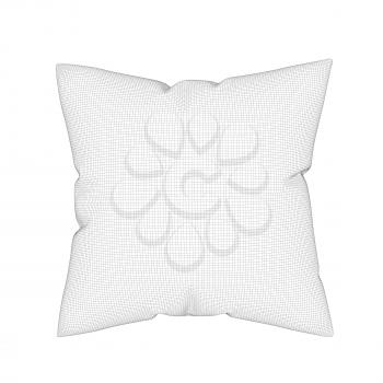 3d wire-frame model of pillow