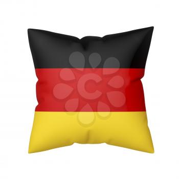 Pillow with the flag of Germany isolated on white background