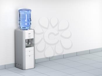 Freestanding water dispenser in the room