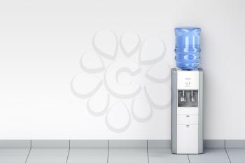 Water dispenser in the room, front view