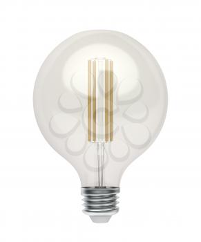 Decorative LED bulb isolated on white background