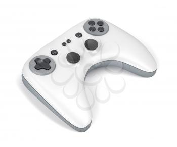 Wireless game controller on white background