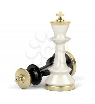 Chess kings on white background