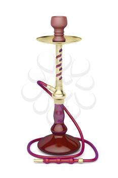 Colorful hookah on white background