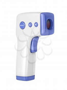 Infrared medical thermometer isolated on white background