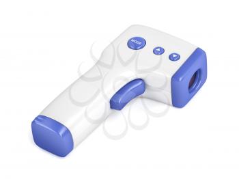 Non-contact infrared thermometer on white background