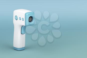 3D illustration of infrared forehead thermometer