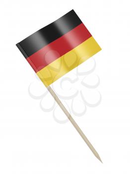 German flag toothpick isolated on white background