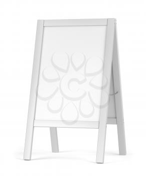 Blank advertising stand on white background