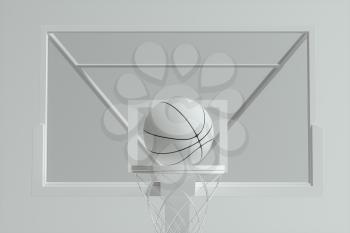 3D model of basketball stands, 3d rendering. Computer digital drawing.