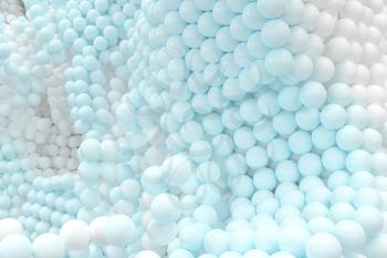Glossy balls gather together, abstract background, 3d rendering. Computer digital drawing.