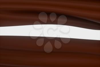 Waves of caramel and chocolate, 3d rendering. Computer digital drawing.