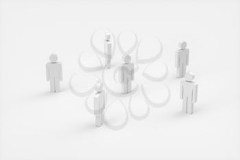 People models, business team concept, 3d rendering. Computer digital drawing.