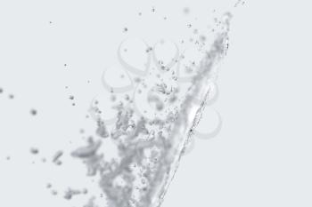 Splashing water with white background, 3d rendering.