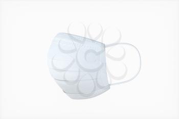 Masks with white background, medical concept, 3d rendering. Computer digital drawing.