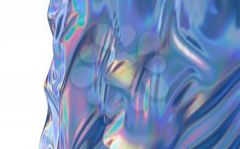 Gradient wave cloth, fluid color background, 3d rendering. Computer digital drawing.
