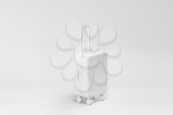 Luggage with white background, 3d rendering. Computer digital drawing.