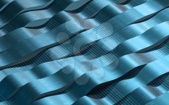 Flowing wave clothe background, 3d rendering. Computer digital drawing.