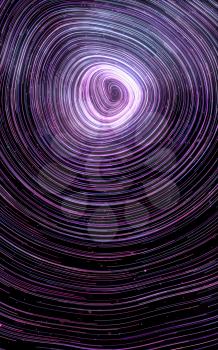 Purple curve lines vortex, fantasy background, 3d rendering. Computer digital drawing.