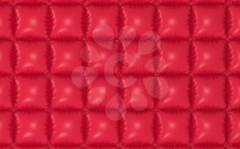 A red cushion of air, 3d rendering. Computer digital drawing.