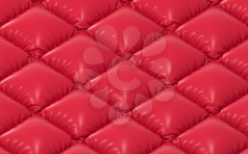 A red cushion of air, 3d rendering. Computer digital drawing.