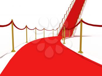 Royalty Free Clipart Image of  a Red Carpet