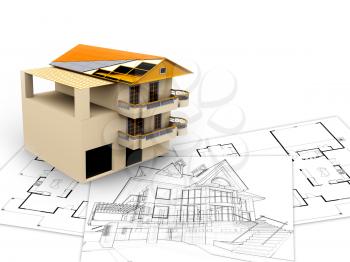 Royalty Free Clipart Image of a Apartment Plan