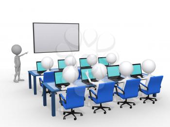 Royalty Free Clipart Image of Person Giving a Lecture