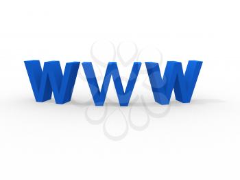 Royalty Free Clipart Image of a WWW Symbol
