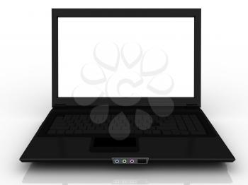Royalty Free Clipart Image of a Laptop Computer