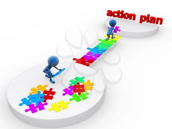 Royalty Free Clipart Image of an Action Plan