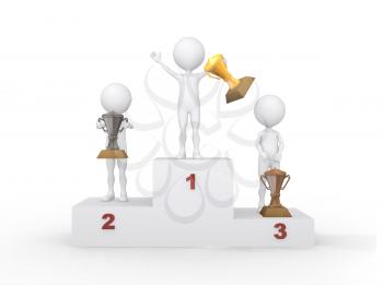 Royalty Free Clipart Image of an Award Ceremony