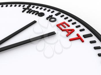 Royalty Free Clipart Image of Time to Eat