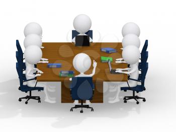 Royalty Free Clipart Image of a Business Group Meeting