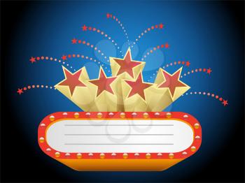 Royalty Free Clipart Image of a Cinema Sign