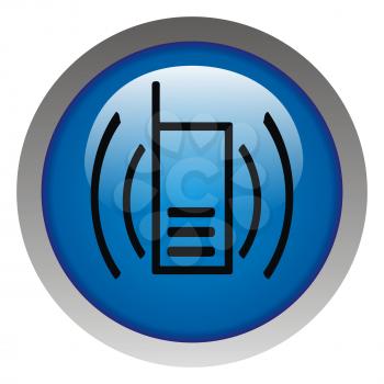 Royalty Free Clipart Image of a Mobile Phone Icon