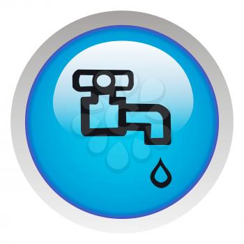Royalty Free Clipart Image of a Water Tap icon