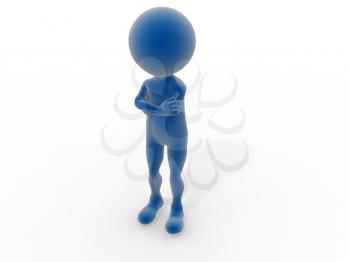 Royalty Free Clipart Image of a Figure With Arms Crossed