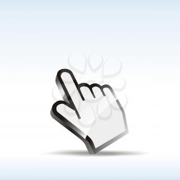 Royalty Free Clipart Image of a Hand Icon