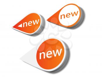 Royalty Free Clipart Image of New Labels