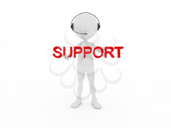 Royalty Free Clipart Image of a Support Person