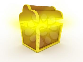 Royalty Free Clipart Image of a Treasure Chest
