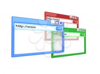 Royalty Free Clipart Image of an Internet Browser