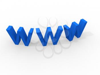 Royalty Free Clipart Image of a WWW symbol