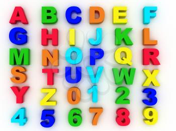 full alphabet with numerals
