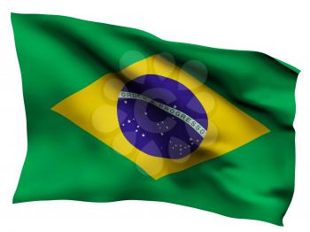 Brazil flag satin texture 
