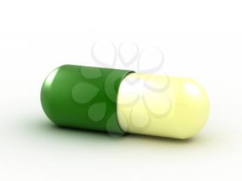 Choose correct pills - 3d illustration 