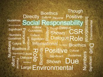 Corporate Social Responsibility in word collage 