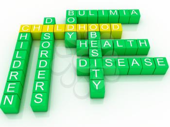Royalty Free Clipart Image of a 3D Children's Health Design